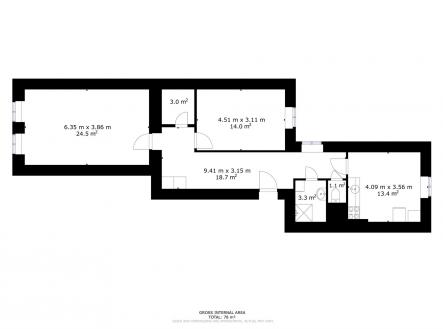 Prodej bytu, 2+1, 78 m²