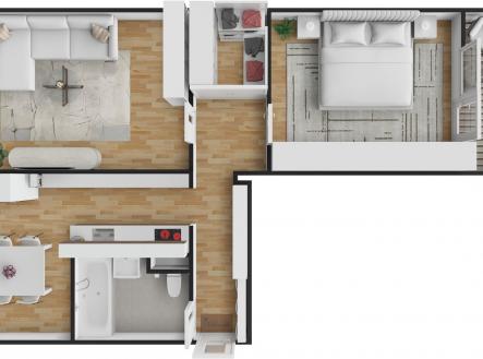Prodej bytu, 2+1, 58 m²