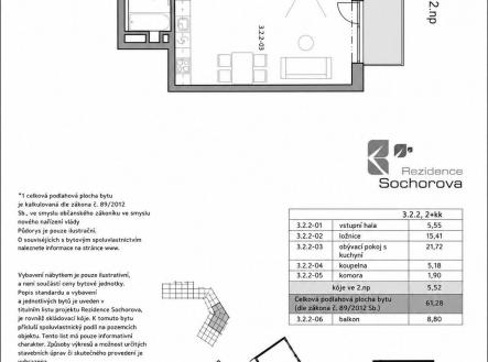 Prodej bytu, 2+kk, 62 m²