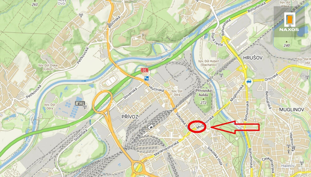 Multifunkční objekt celkem 876 m² prodejních, skladových a kan. ploch, Muglinovská, Ostrava – Přívoz