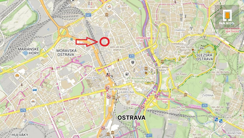Obchodně – administrativní areál, celkem 514 m² užitných ploch, ul. Křivá 1849, Ostrava