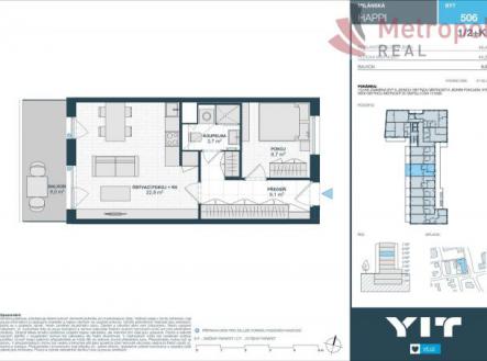 Prodej bytu, 1+kk, 55 m²