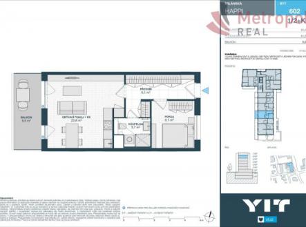 Prodej bytu, 1+kk, 55 m²