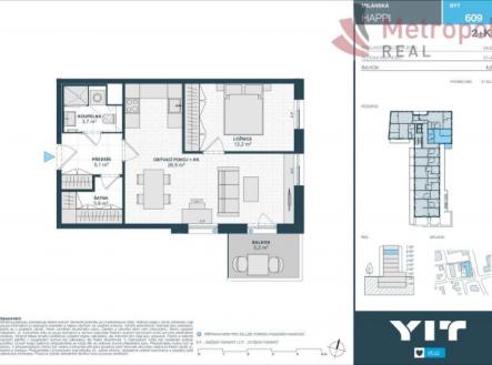 Prodej bytu, 2+kk, 59 m²