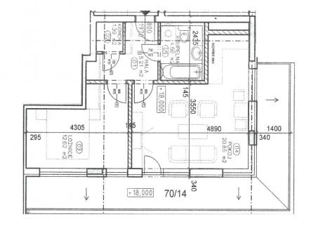 Pronájem bytu, 2+kk, 66 m²