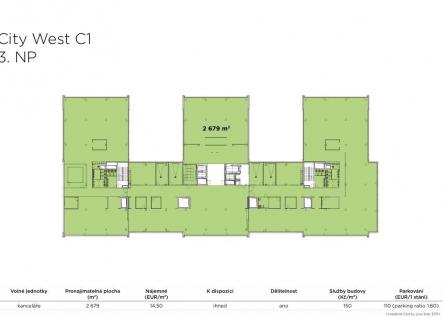 Pronájem kanceláře, 684 m²
