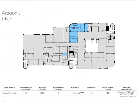 Pronájem kanceláře, 188 m²