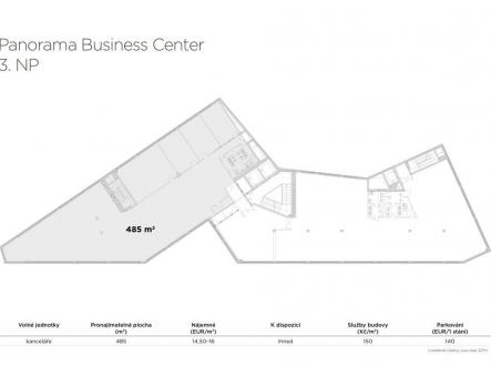 Pronájem - kanceláře, 485 m²