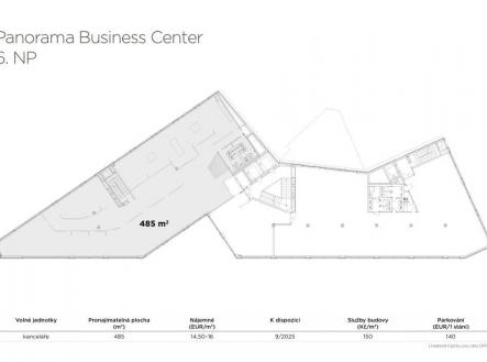 Pronájem - kanceláře, 485 m²