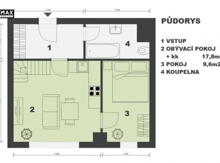 Prodej bytu, 2+kk, 39 m²