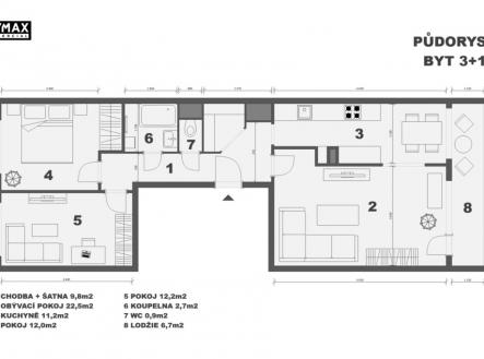 Prodej bytu, 3+1, 81 m²