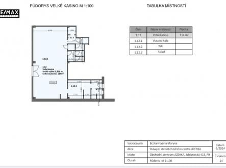 Pronájem - obchodní prostor, 114 m²