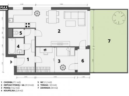 Prodej bytu, 2+kk, 56 m²