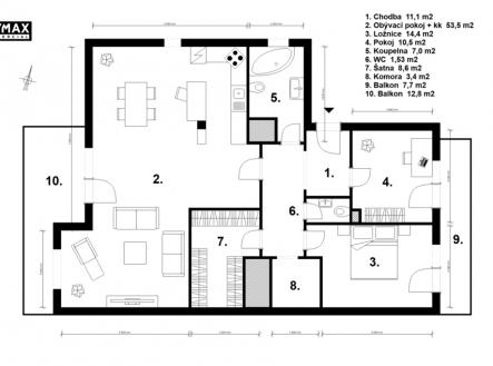 Prodej bytu, 3+kk, 130 m²