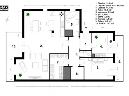 Prodej bytu, 3+kk, 135 m²