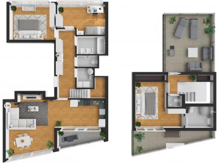 Pronájem bytu, 4+kk, 128 m²