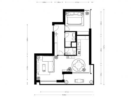 Pronájem bytu, 2+kk, 73 m²