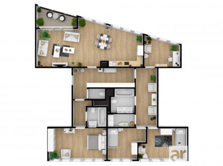 Pronájem bytu, 5+kk, 155 m²