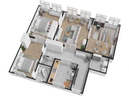 Pronájem bytu, 3+1, 134 m²