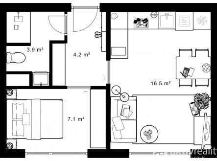 Prodej bytu, 2+kk, 32 m²