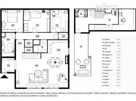 Prodej bytu, 5+kk, 171 m²