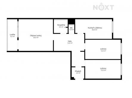 Prodej bytu, 3+1, 82 m²