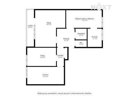 Prodej bytu, 4+kk, 73 m²