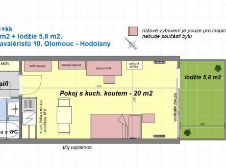 Pronájem bytu, 1+kk, 31 m²