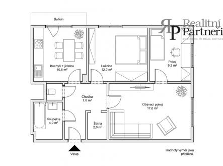 Prodej bytu, 3+1, 68 m²