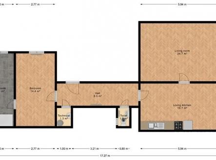 Pronájem bytu, 2+1, 72 m²