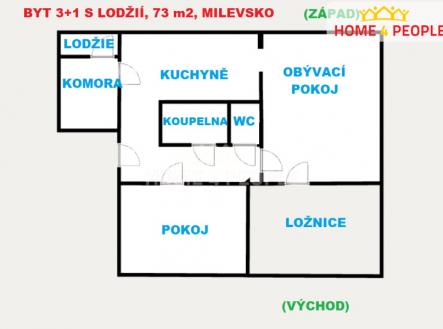 Prodej bytu, 3+1, 73 m²