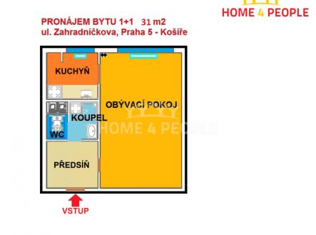 Pronájem bytu, 1+1, 31 m²