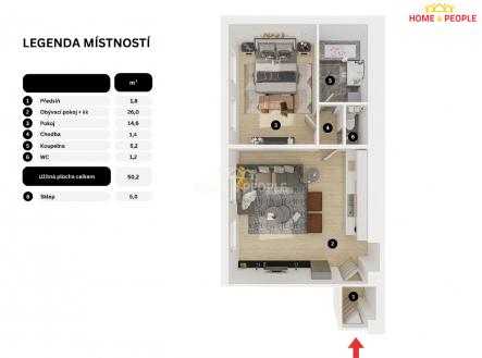 Prodej bytu, 2+kk, 52 m²