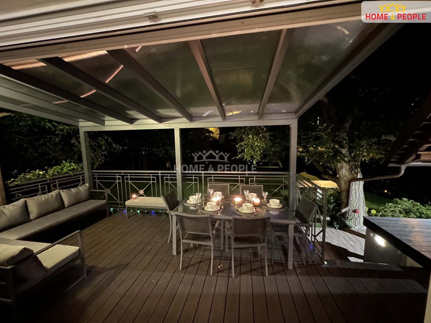 noční výhled terasa