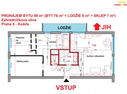 Pronájem bytu, 4+kk, 89 m² obrázek