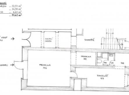 Pronájem kanceláře, 55 m²