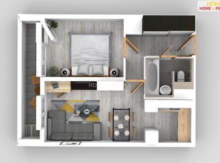 Pronájem bytu, 2+kk, 40 m²