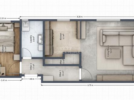 Prodej bytu, 2+kk, 44 m²