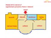 Prodej bytu, 3+kk, 64 m²