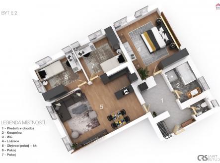 Prodej bytu, 4+kk, 103 m²