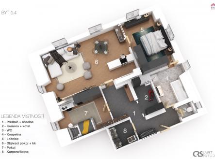 Prodej bytu, 3+kk, 110 m²