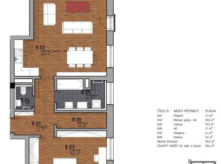 Prodej bytu, 2+kk, 72 m²