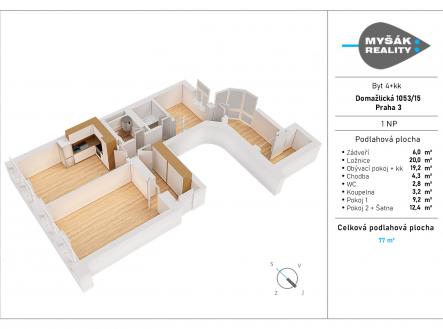 Prodej bytu, 4+kk, 85 m²