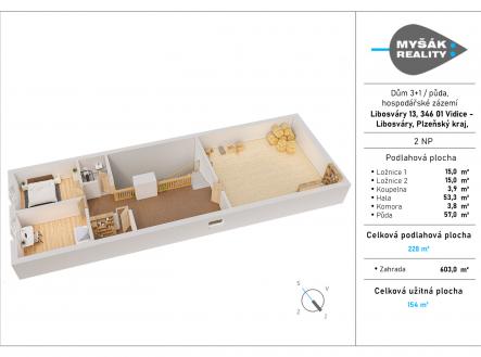 Prodej chaty/rekreačního objektu, 154 m²