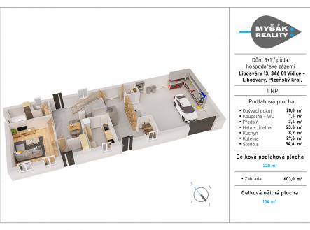 Prodej chaty/rekreačního objektu, 154 m²