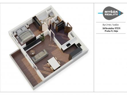 Pronájem bytu, 2+kk, 60 m²