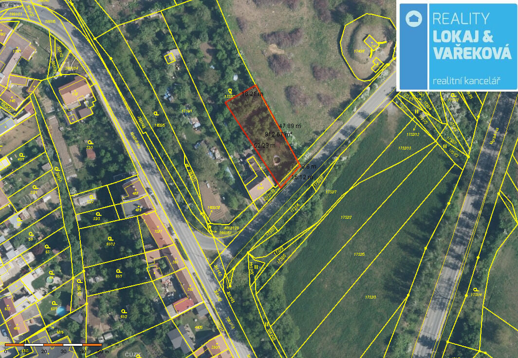 Prodej pozemku k výstavbě RD ve Vyškově -  Dědicích.