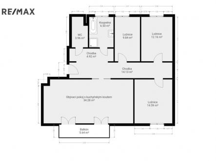 Prodej bytu, 4+kk, 110 m²