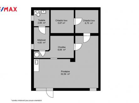 Prodej - obchodní prostor, 102 m²