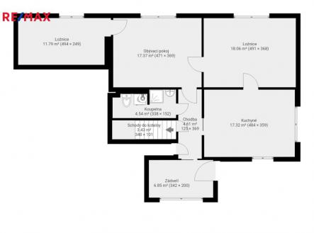 Pronájem bytu, 2+1, 70 m²
